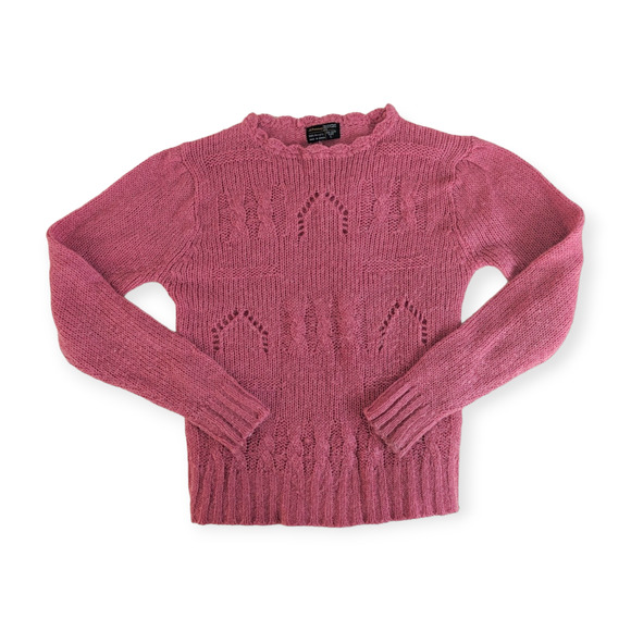 Vintage 80's Dusty Rose Mauve JCPenney knitted sweater - Picture 1 of 5